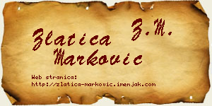 Zlatica Marković vizit kartica
